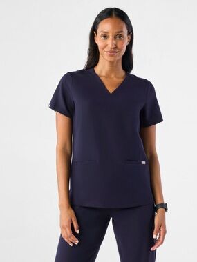 FIGS Casma Three-Pocket Scrub Top Navy Women’s Size L
